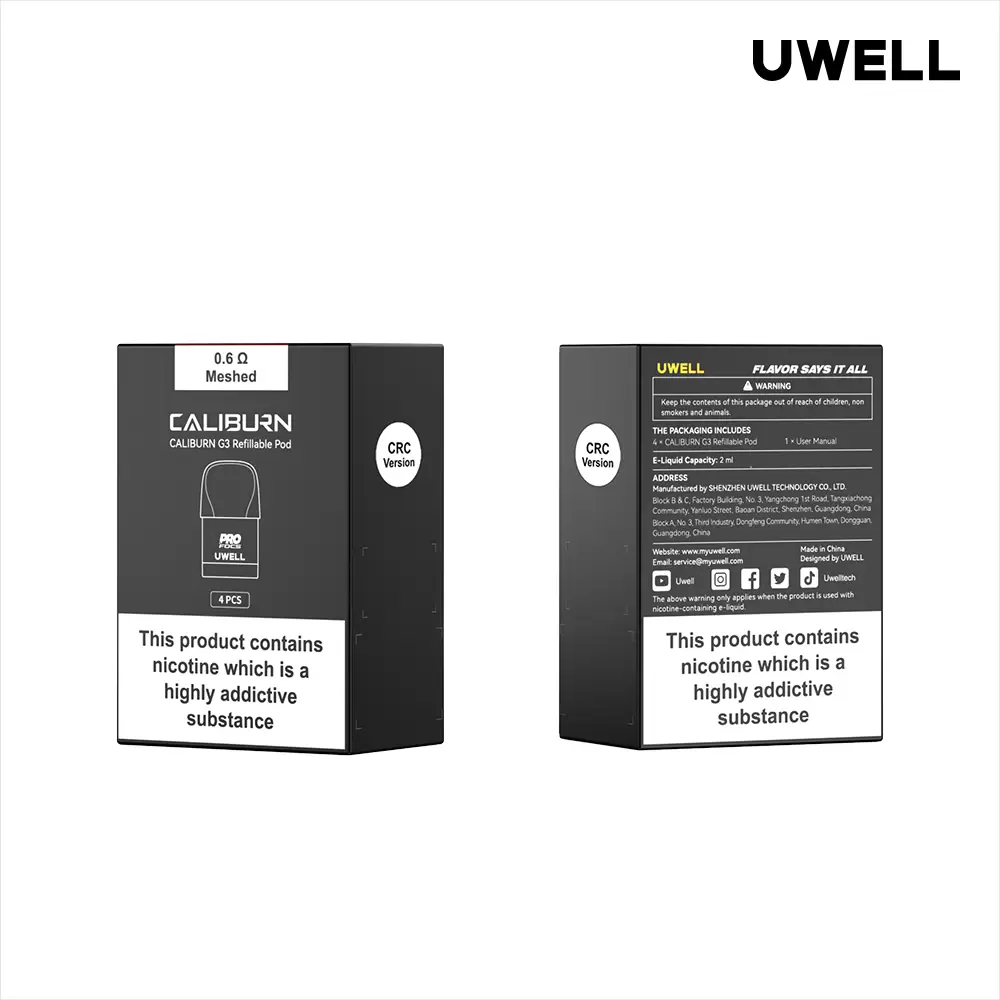 TPD-CRC UWELL Caliburn G3 Pod 空煙彈